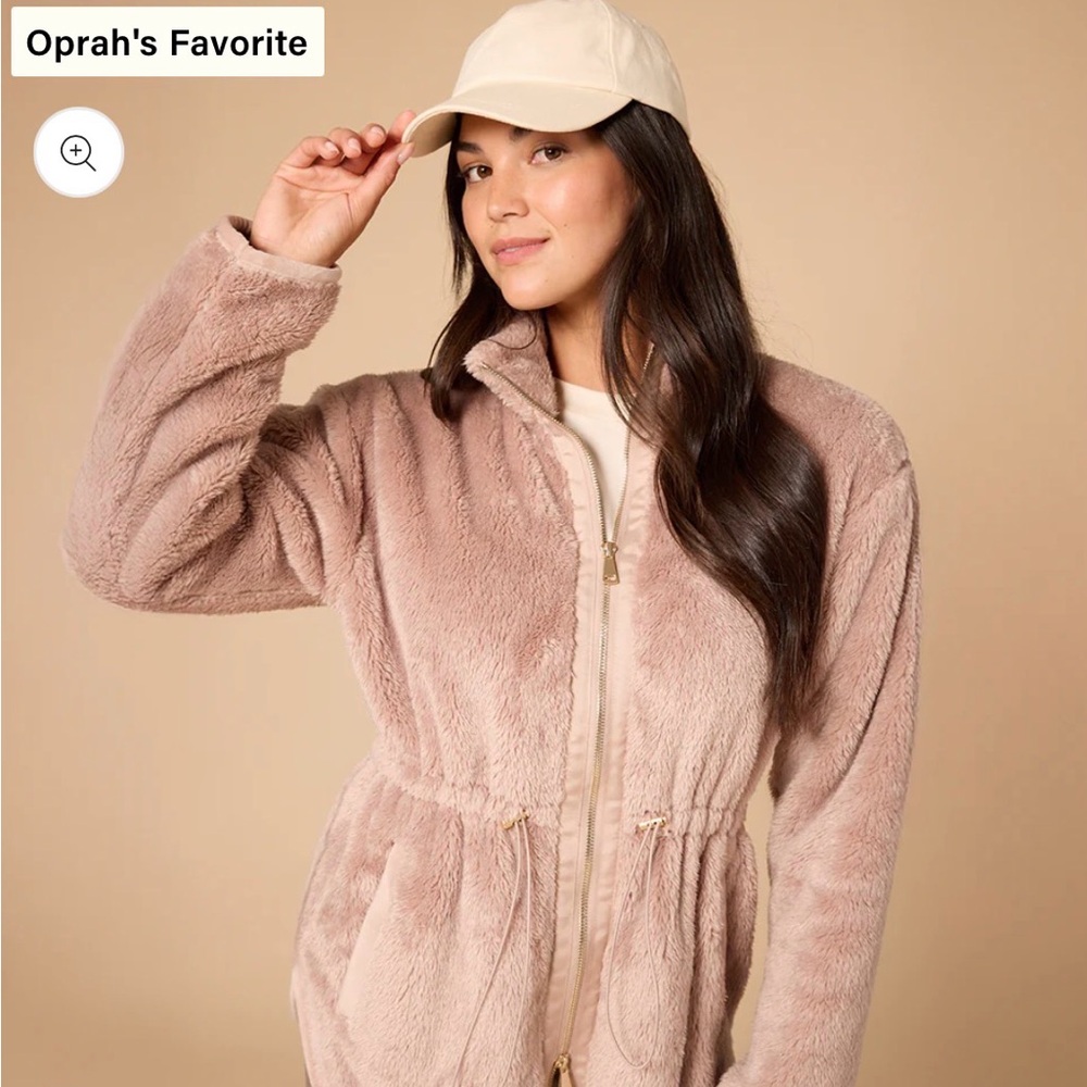 Softies DreamPlush Double Zip Jacket in Coco Medium C4-005